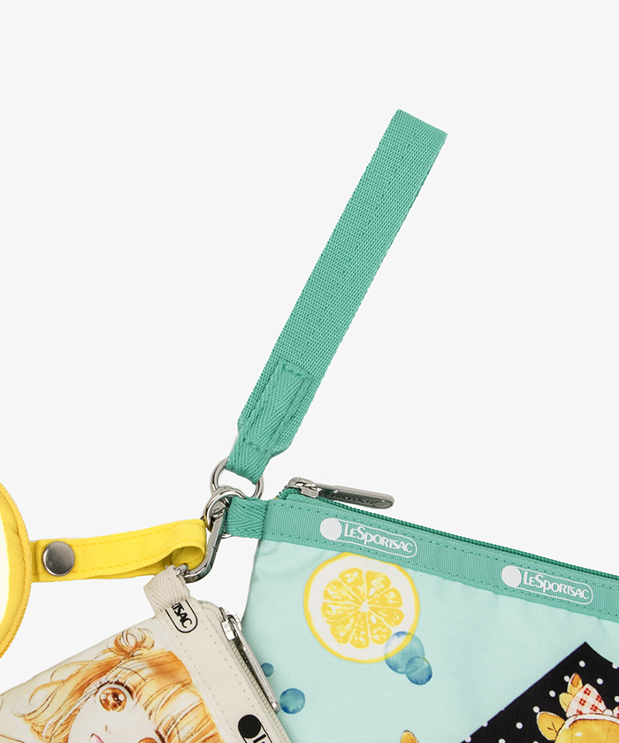 LeSportsac x 雑誌「りぼん」 国内買付 WRISTLET POUCH W/CHARM ハニーレモンソーダ】WRISTLET POUCH W/CHARMスパークリングラブ