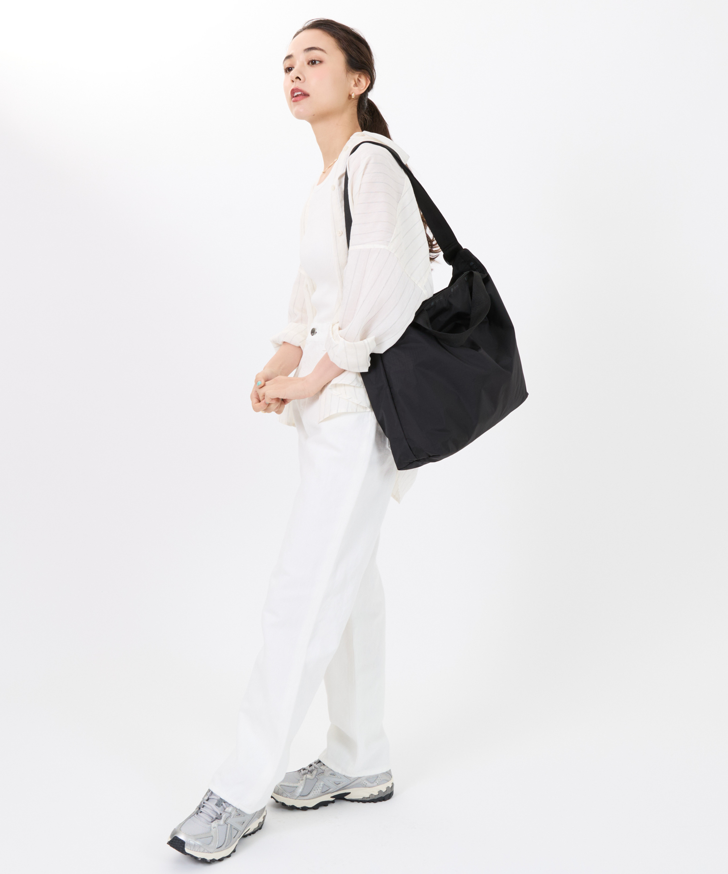 SLDO. ブラック トートバッグ 新品未使用 A4サイズ収納可】トートバッグ横長大 （トートバッグ）｜BLACK
