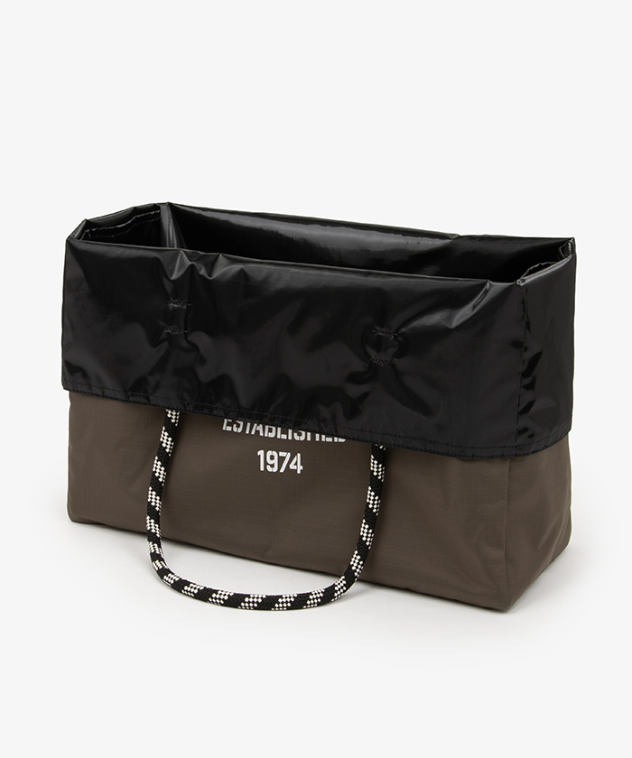 LARGE 2 WAY TOTE2ウェイチョコレート/ブラックシャイン（トート