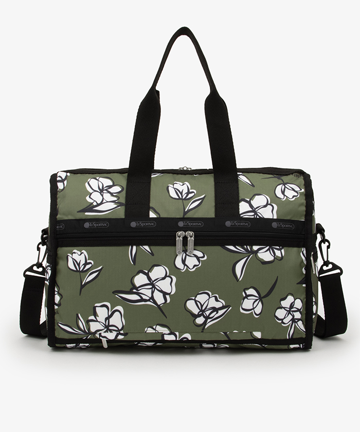 ■LeSportsac■DELUXE MED WEEKENDERモカブラックハート DELUXE MED WEEKENDERモカブラックハートエンブロイダリー