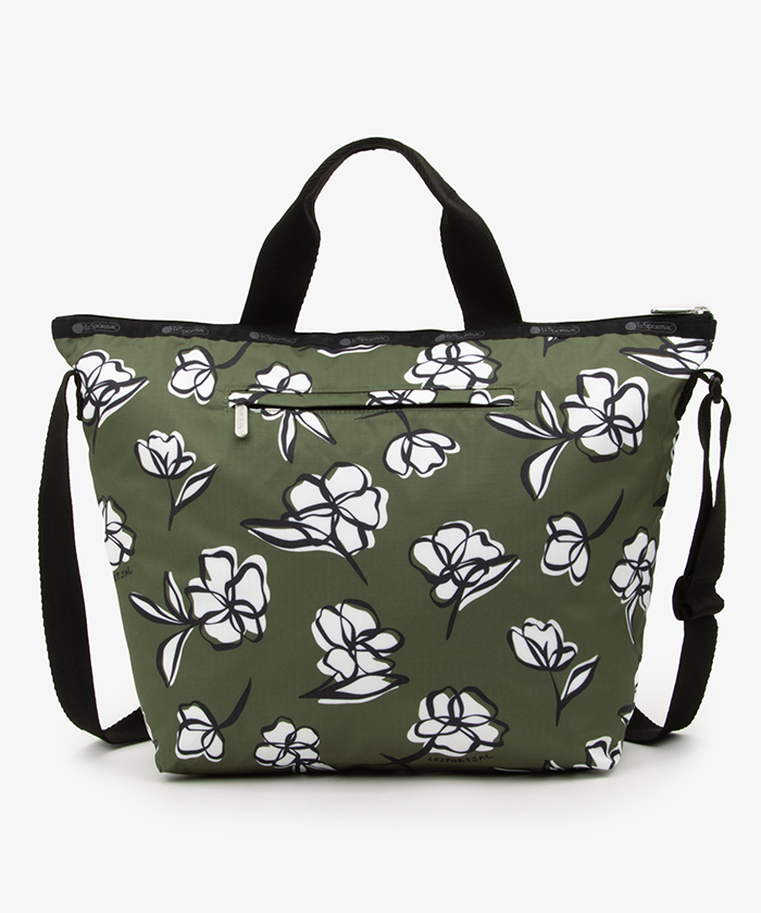 DELUXE EASY CARRY TOTEオリーブフローラルシルエット（トート