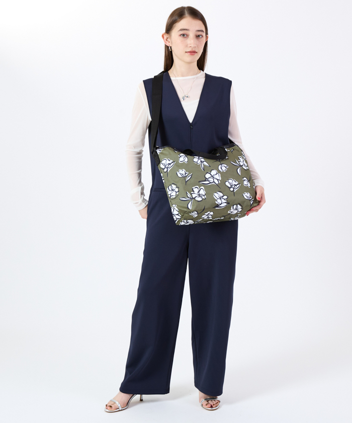 DELUXE EASY CARRY TOTEオリーブフローラルシルエット（トート