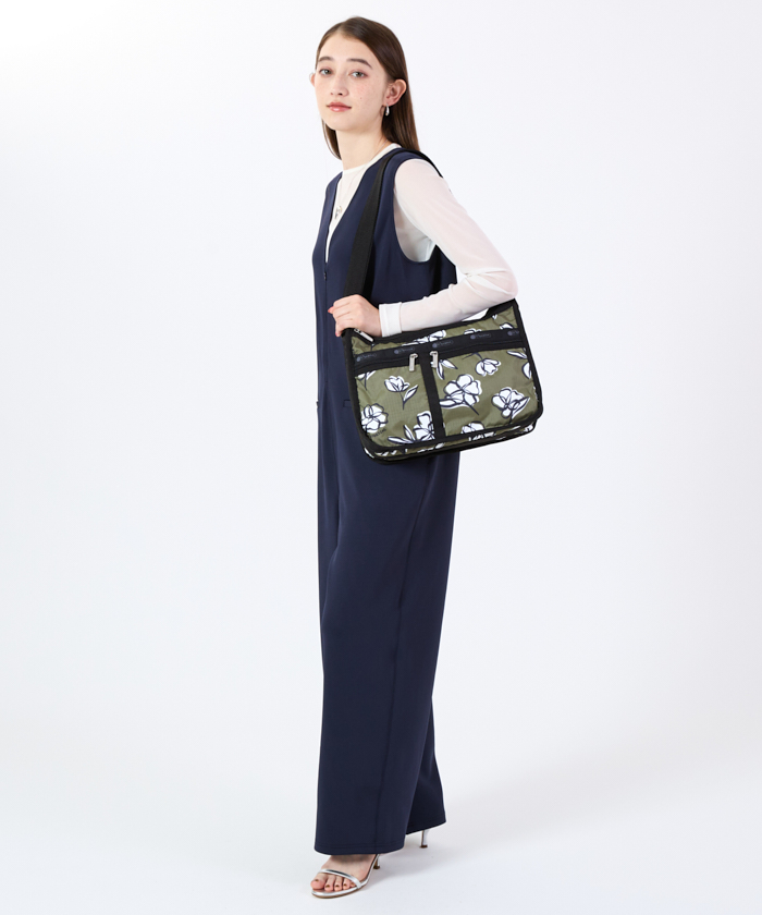 DELUXE EVERYDAY BAGオリーブフローラルシルエット（クロス