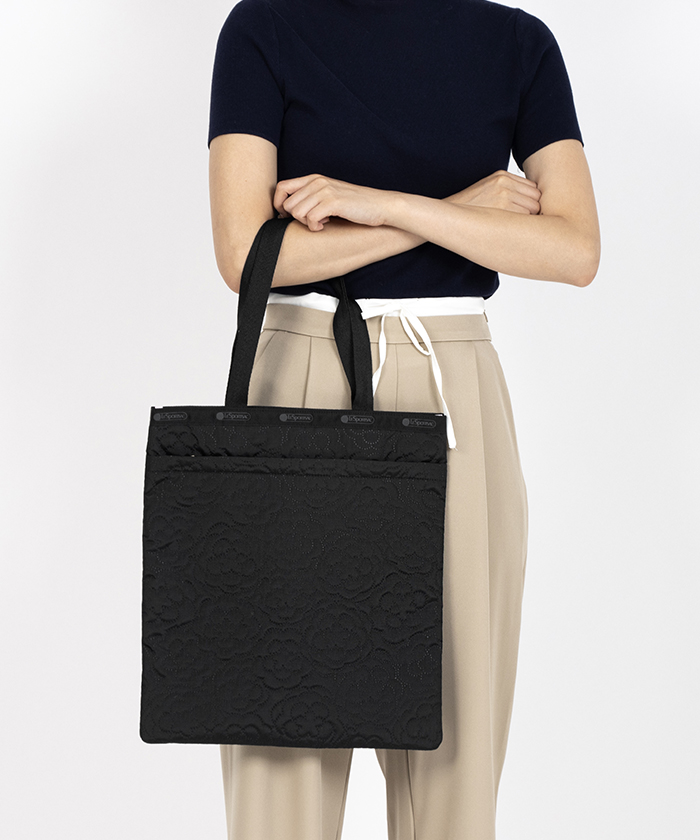 パフィーブロッサムズ黒花柄トートバッグ LARGE EMERALD TOTEパフィーブロッサムズ（トートバッグ