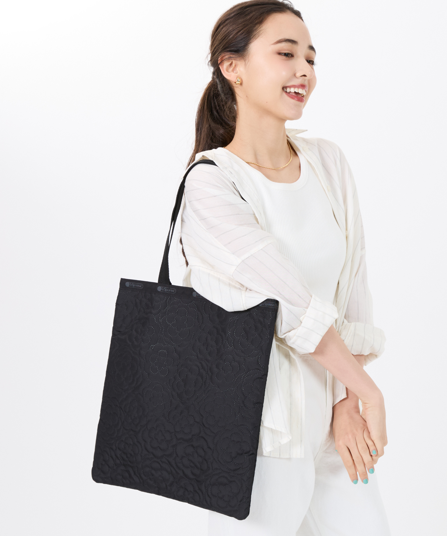 LARGE EMERALD TOTEパフィーブロッサムズ（トートバッグ