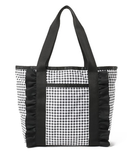 EVERYDAY ZIP TOTE RFLギンガムチェックノワールラッフル