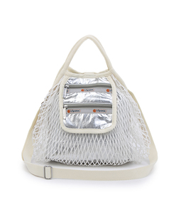 SM NET SHOULDER BAGフィッシュネットシルバーホイル（クロス