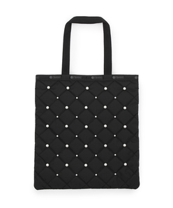 BUCKET TOTE W PEARLSブラックパール（トートバッグ