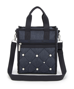 BUCKET TOTE W PEARLSブラックパール（トートバッグ