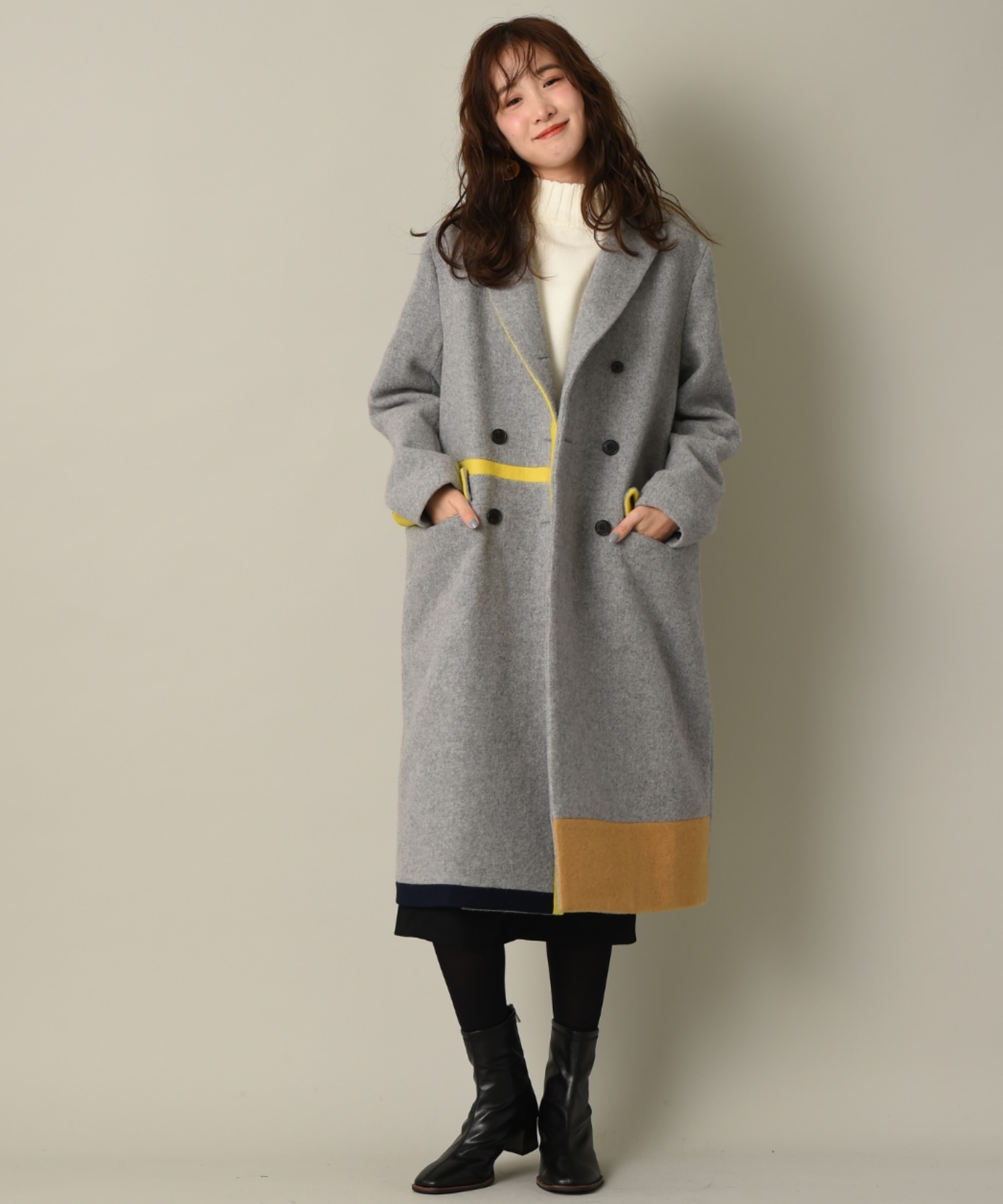注目ブランド 配色デザインメルトンコート チェスターコート Samgypsum Com