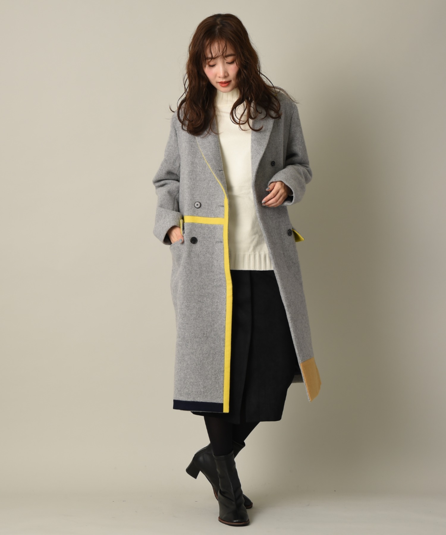 注目ブランド 配色デザインメルトンコート チェスターコート Samgypsum Com