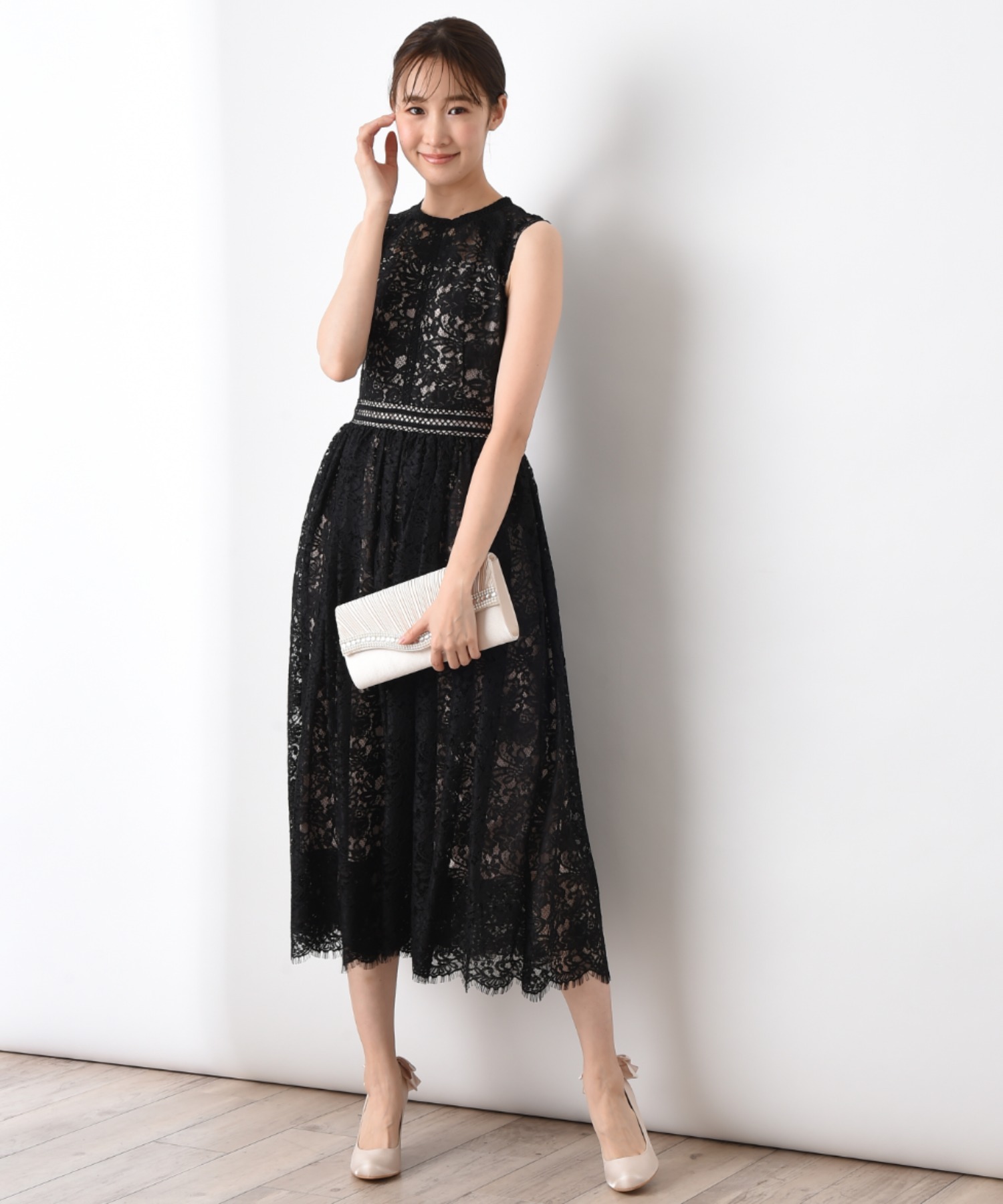 ｗｅｂ限定 フラワーレース はしごレース切替ドレス Interplanet インタープラネット 公式 オリゾンティ オンラインストア