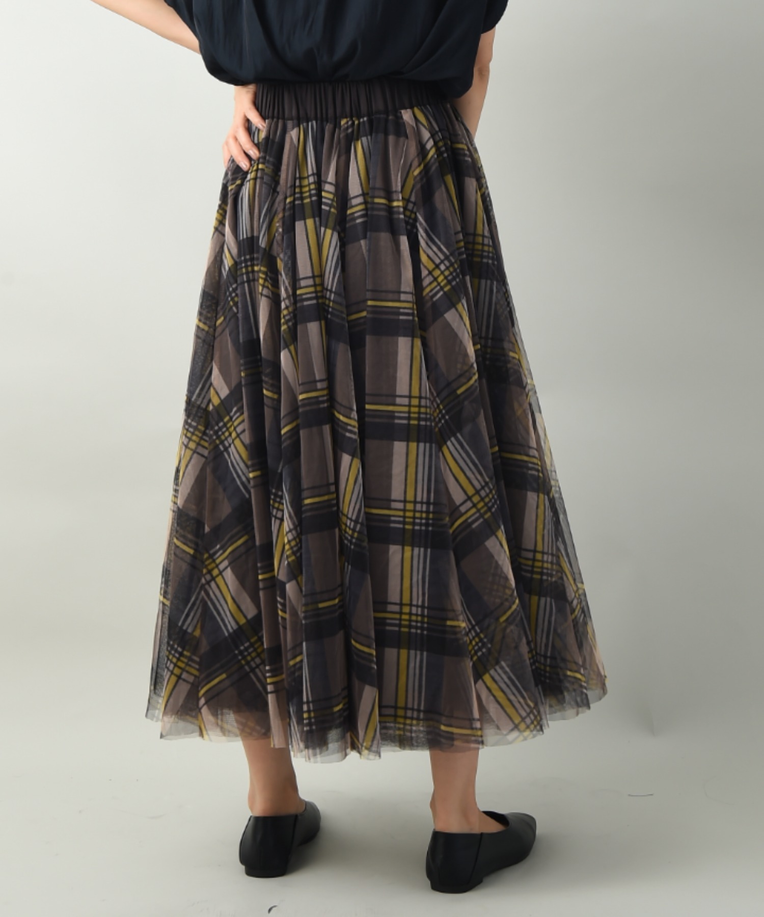 チェック柄チュールスカート Interplanet インタープラネット 公式 オリゾンティ オンラインストア チェック柄チュールスカート Interplanet インタープラネット 公式 オリゾンティ オンラインストア