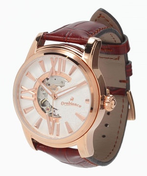 Orobianco 腕時計 WHITE/BROWN ORAKLASSICA