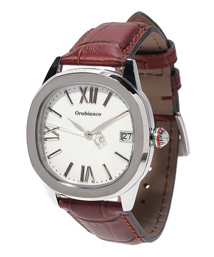 Orobianco 腕時計 WHITE/BROWN OTTANGORA