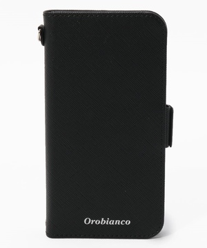 Orobianco スマホアクセサリー BLACK サフィアーノ調" PU Leather Book Type Case（iPhone 11 Pro）