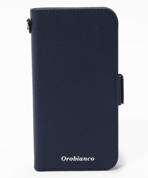 Orobianco スマホアクセサリー NAVY サフィアーノ調" PU Leather Book Type Case（iPhone 11 Pro）