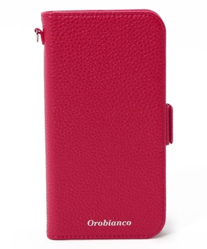 Orobianco スマホアクセサリー RED シュリンク" PU Leather Book Type Case(iPhone 11)