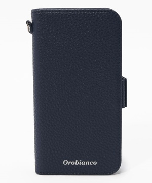 Orobianco X}zANZT[ NAVY VN PU Leather Book Type Case(iPhone 11 Pro)
