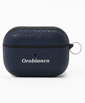 Orobianco スマホアクセサリー NAVY シュリンク"PU Leather AirPods Pro Case