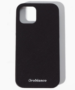 Orobianco X}zANZT[ BLACK "TtBA[m"PU Leather Back Case(iPhone 12/12 Pro)