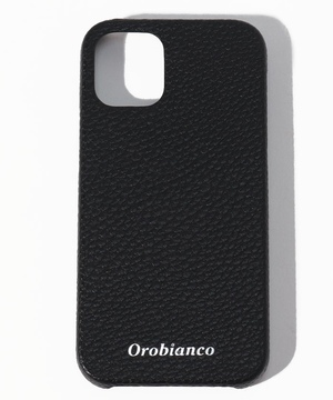 Orobianco X}zANZT[ BLACK "VN"PU Leather Back Case(iPhone 12 mini)
