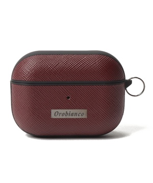 Orobianco スマホアクセサリー WINE スクエアプレート" PU Leather AirPods Pro Case
