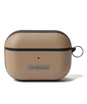 Orobianco スマホアクセサリー TAUPE スクエアプレート" PU Leather AirPods Pro Case