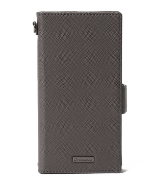Orobianco スマホアクセサリー GRAPHITE スクエアプレート" PU Leather Book Type Case（iPhone 13）
