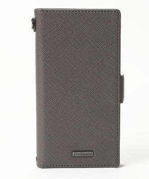 Orobianco スマホアクセサリー GRAPHITE スクエアプレート" PU Leather Book Type Case（iPhone 12/ 12 Pro）