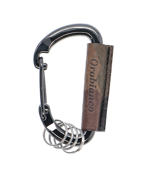 Orobianco L[P[X/L[z_[ BLACK OROBIANCO CARABINER KEYRING ORKY|004 MBK