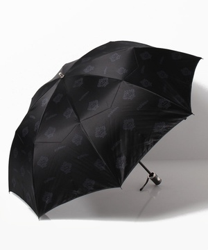 Orobianco 傘/折りたたみ傘 BLACK コロナロゴ総柄折り畳み傘