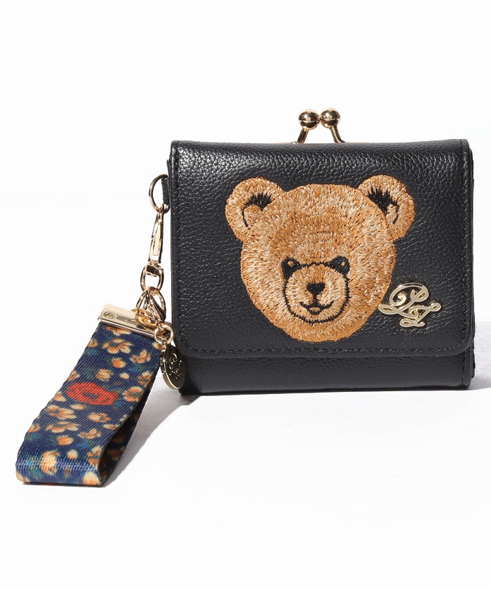 クマ刺繍 口金ミニ財布 Paul Joe 公式オンラインショップ ポール ジョー 公式通販