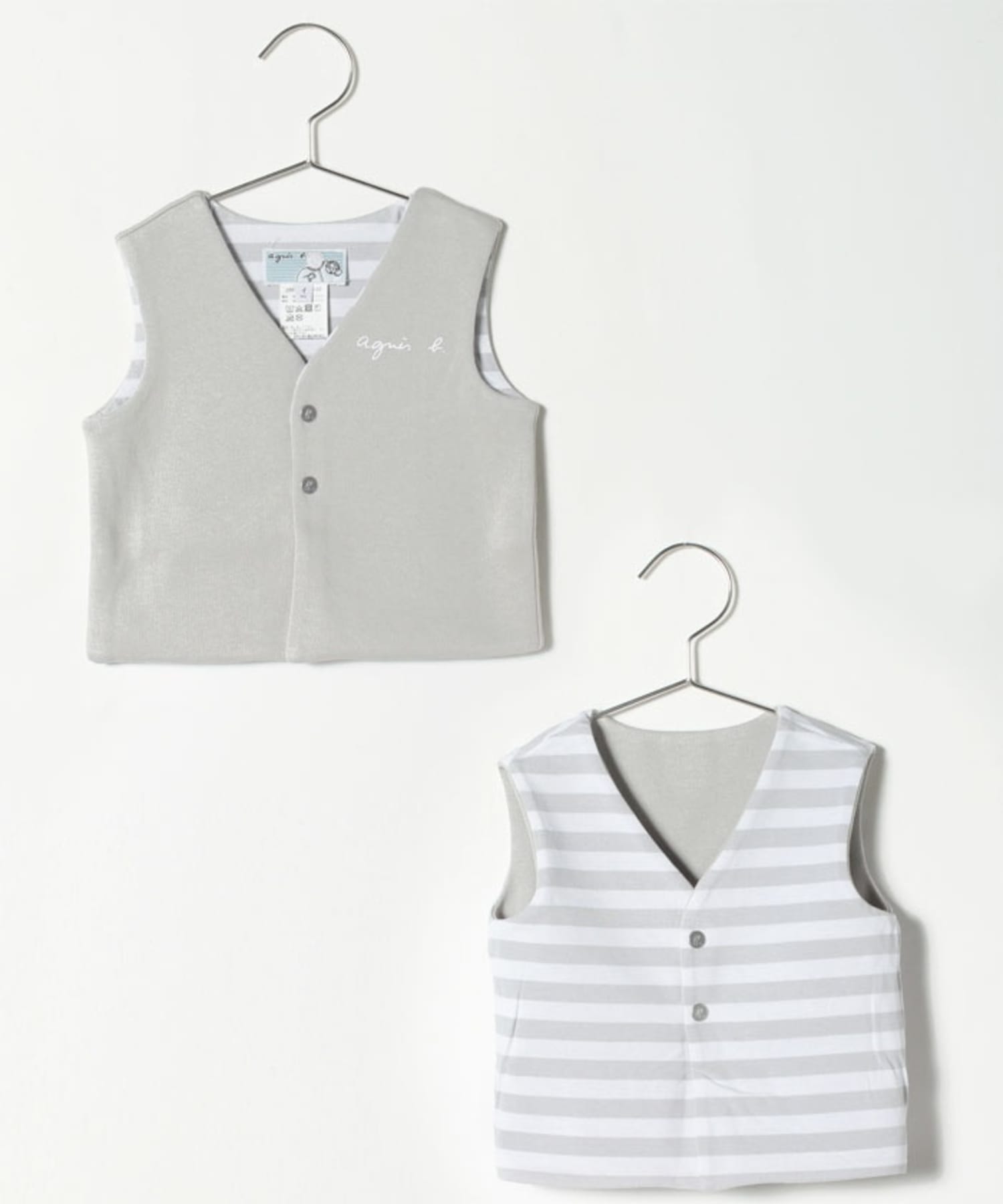S179 L GILET ベビー リバーシブルジレ