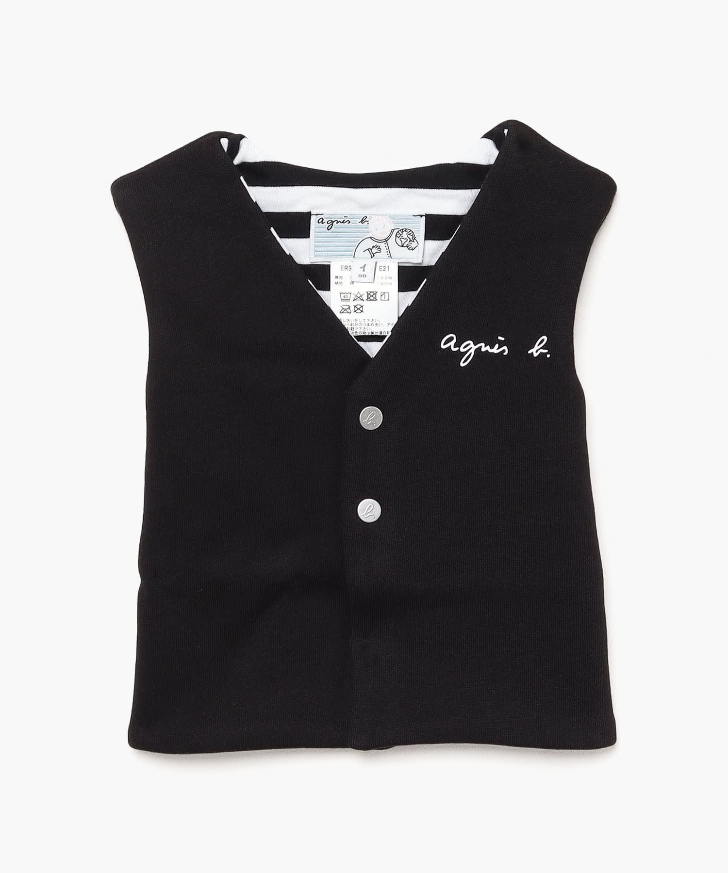 S179 L GILET ベビー リバーシブルジレ