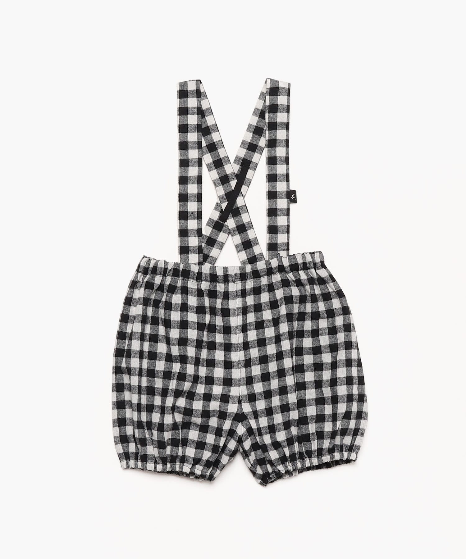 CAJ4 L BLOOMER ベビー サスペンダー付きギンガムチェックサロペットパンツ