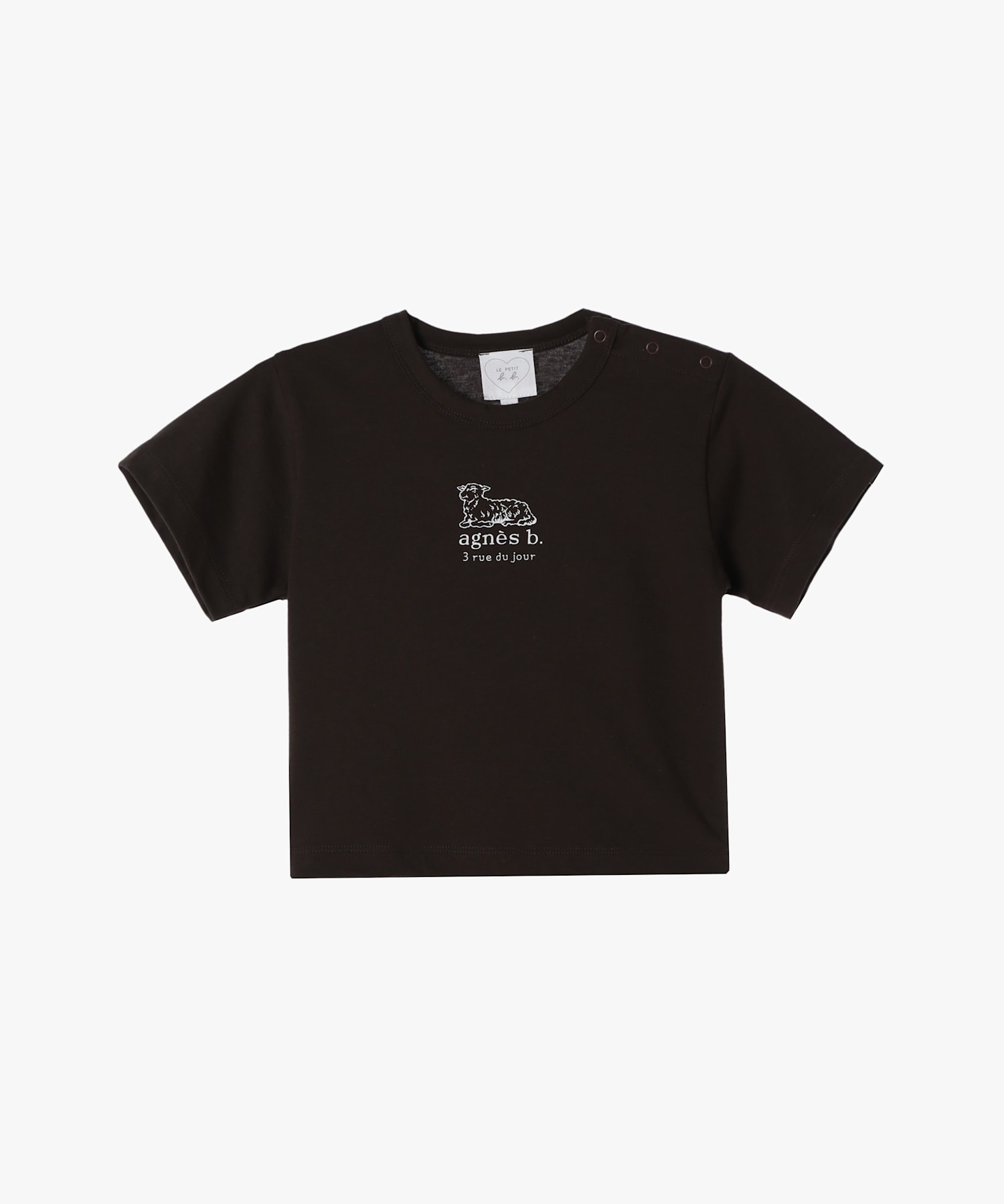 ベビー ロゴ コットン 半袖 Tシャツ Agneau
