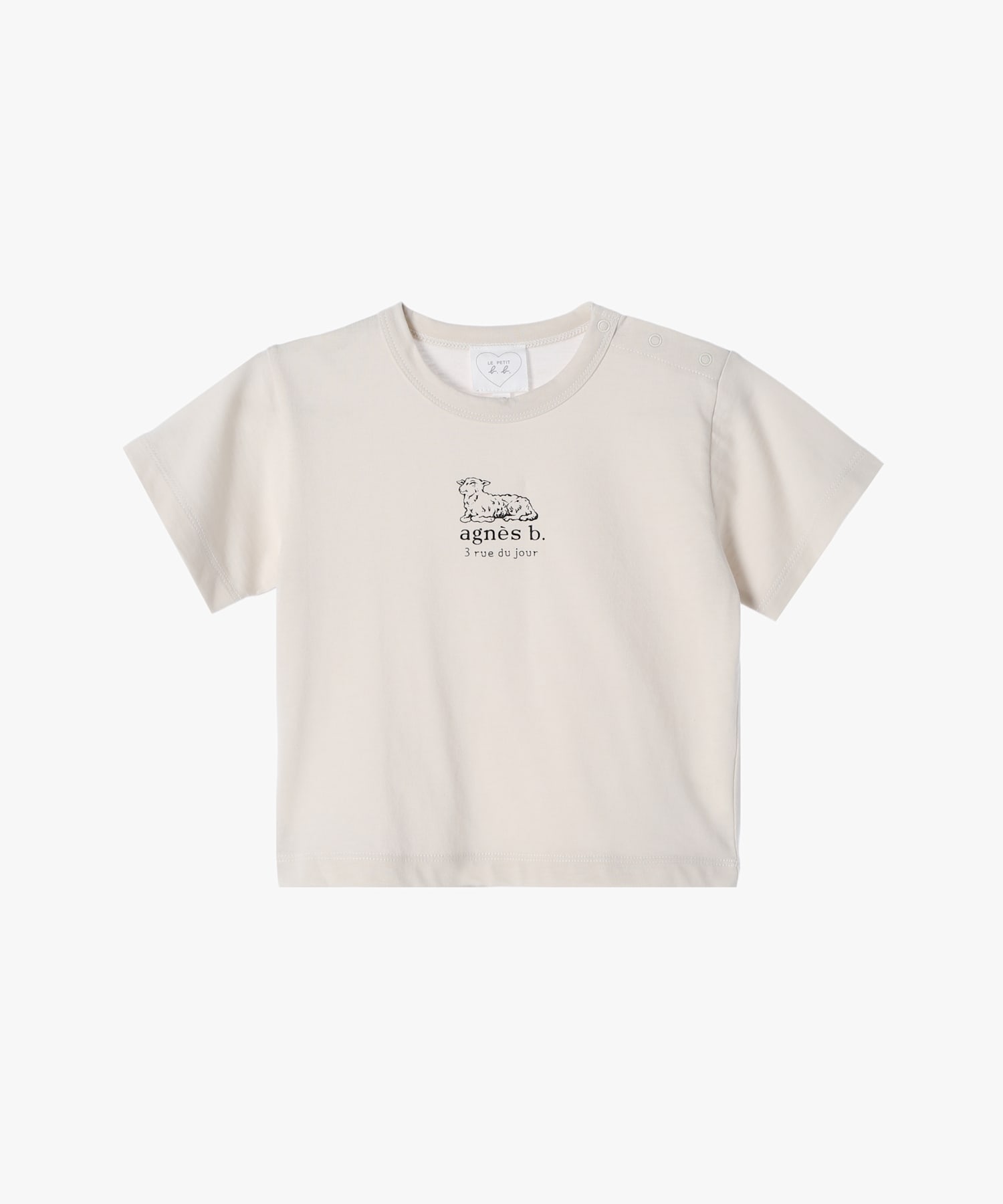 ベビー ロゴ コットン 半袖 Tシャツ Agneau