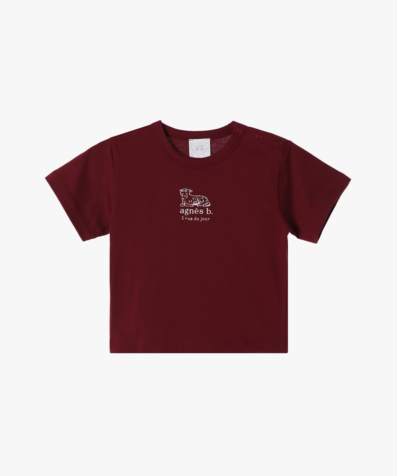 ベビー ロゴ コットン 半袖 Tシャツ Agneau