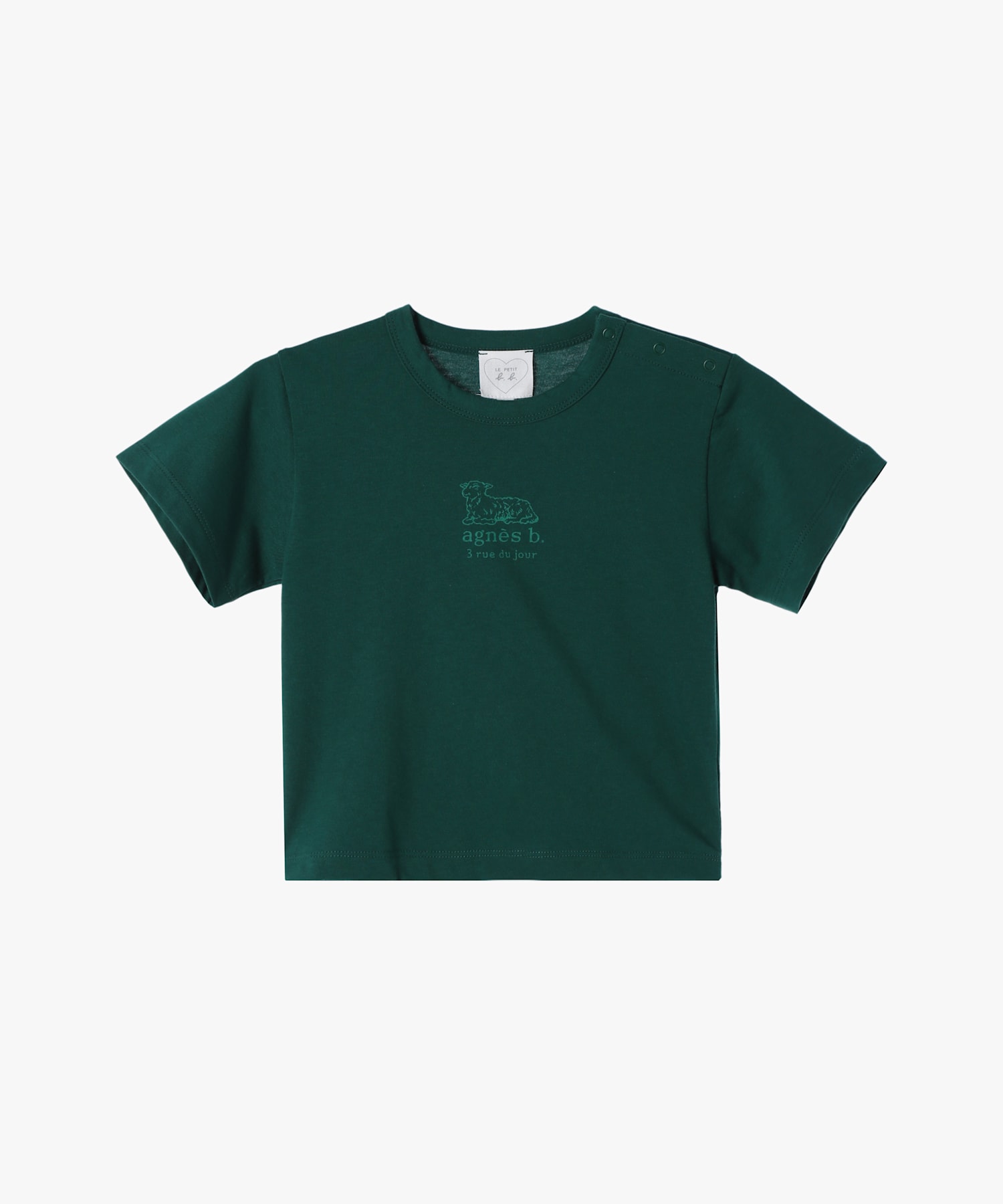ベビー ロゴ コットン 半袖 Tシャツ Agneau