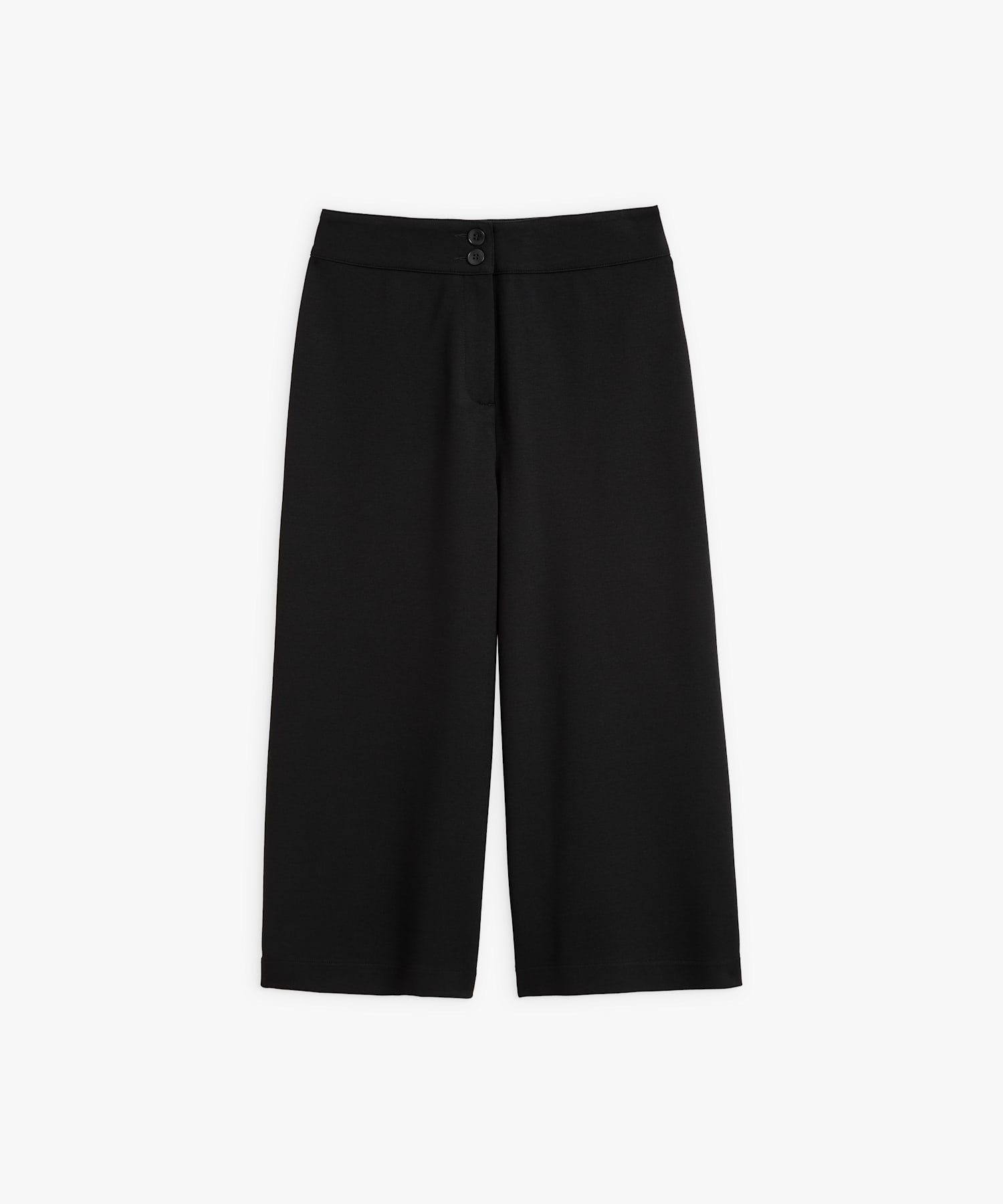 JX63 PANTALON ミラノリブクロップドワイドパンツ