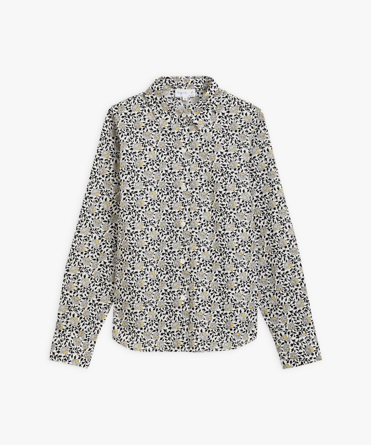 ICP2 CHEMISE ブラックフラワープリントシャツ