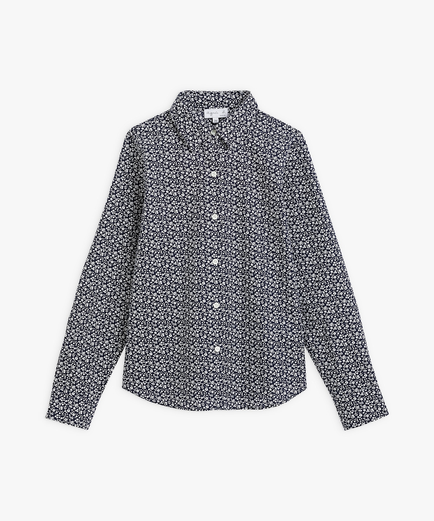 ICN5 CHEMISE フラワープリント長袖シャツ