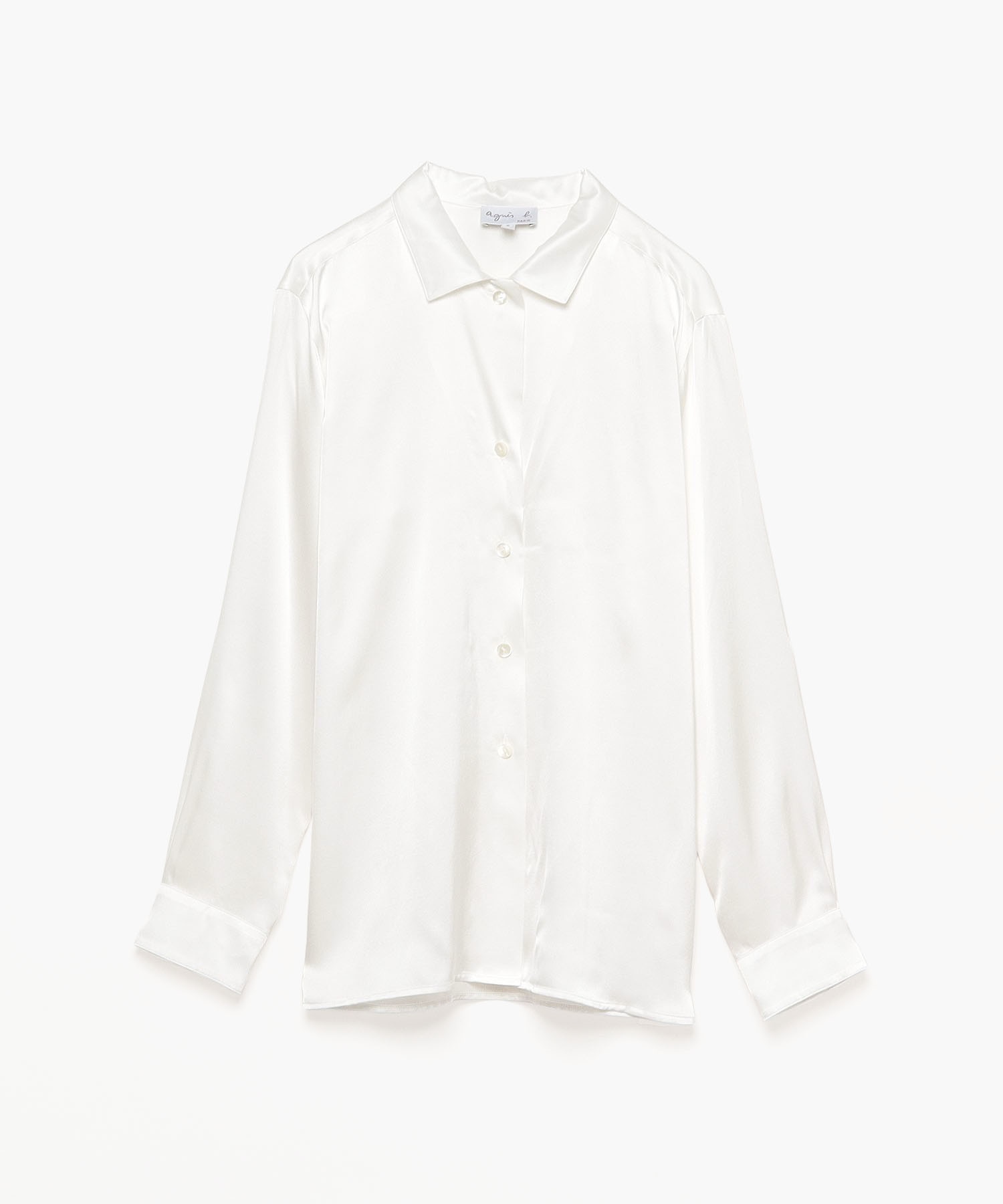 U114 CHEMISE シルクサテンブラウス