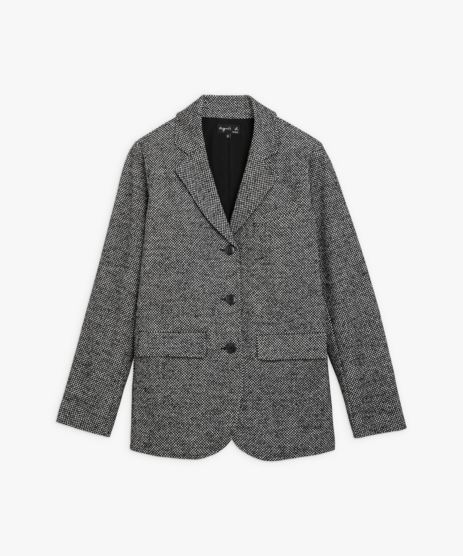 JET1 VESTE マイクロチェックギャルソンジャケット