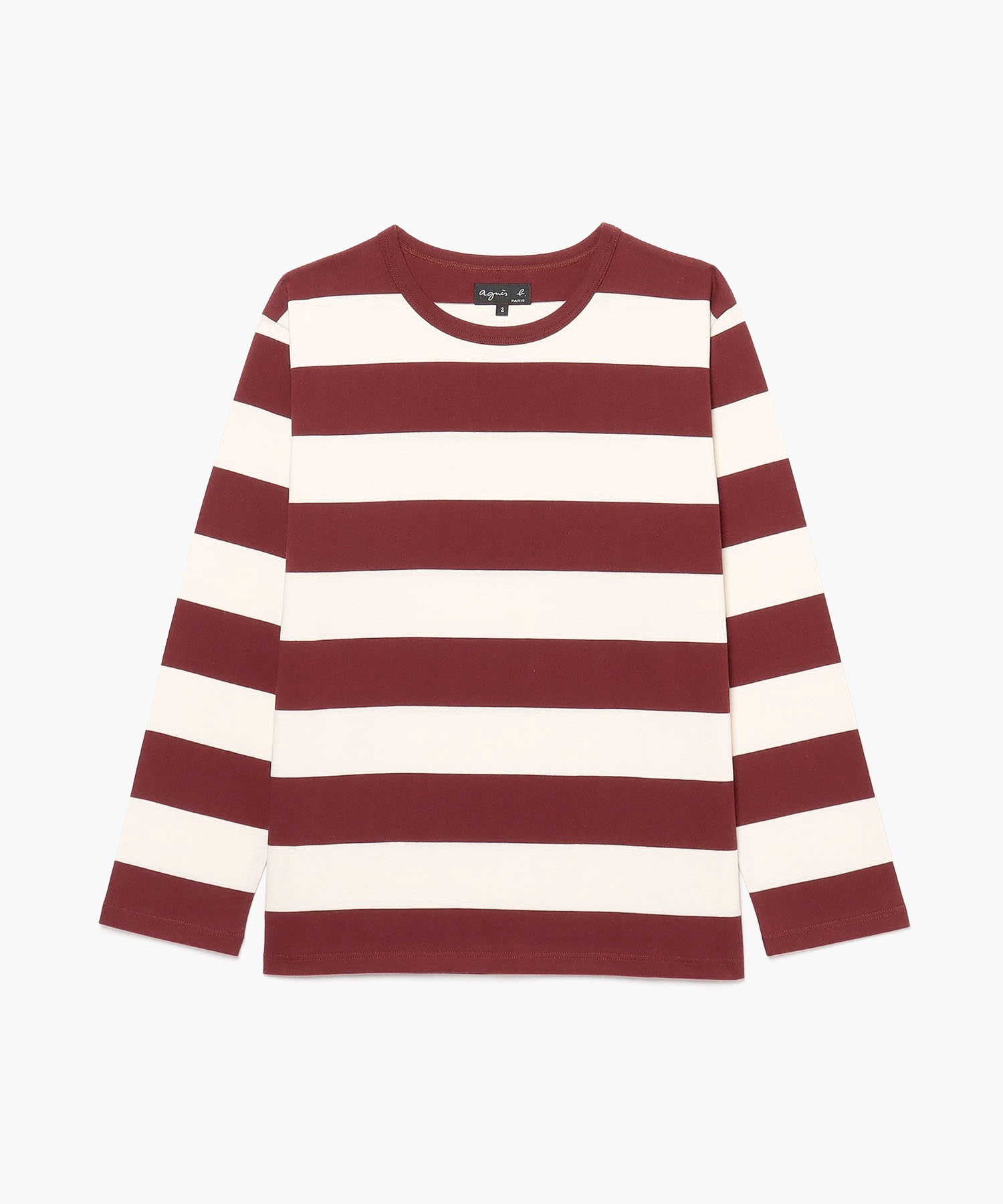 J019 Ts ボーダー ロングスリーブtシャツ Agnes B Femme ファム アニエスベー公式オンラインブティック