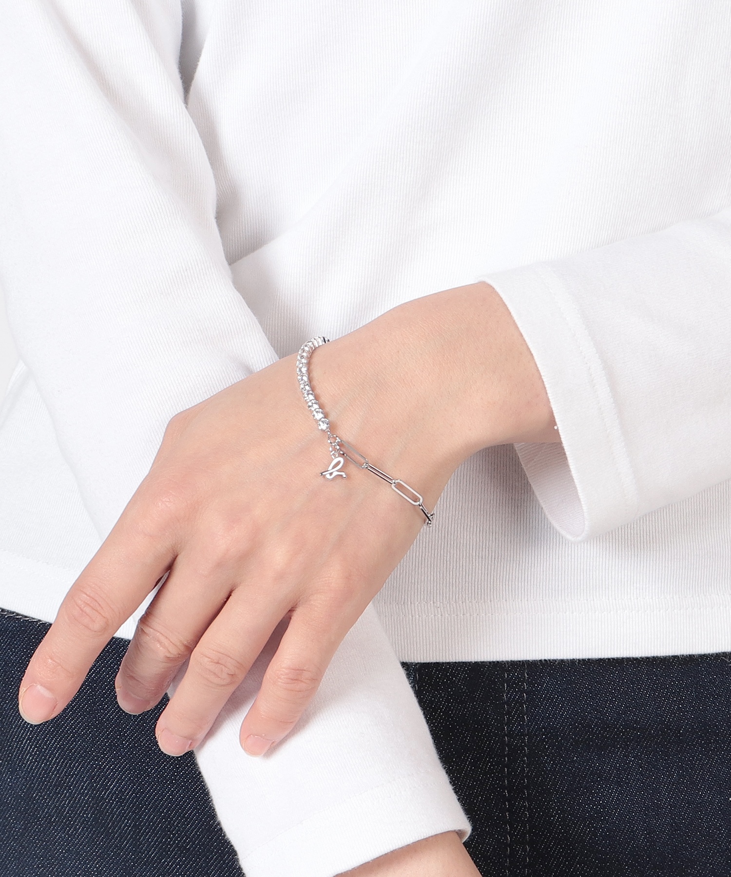 アニエスベー】H925 BRACELET SILVER LINING ブレスレット オンライン