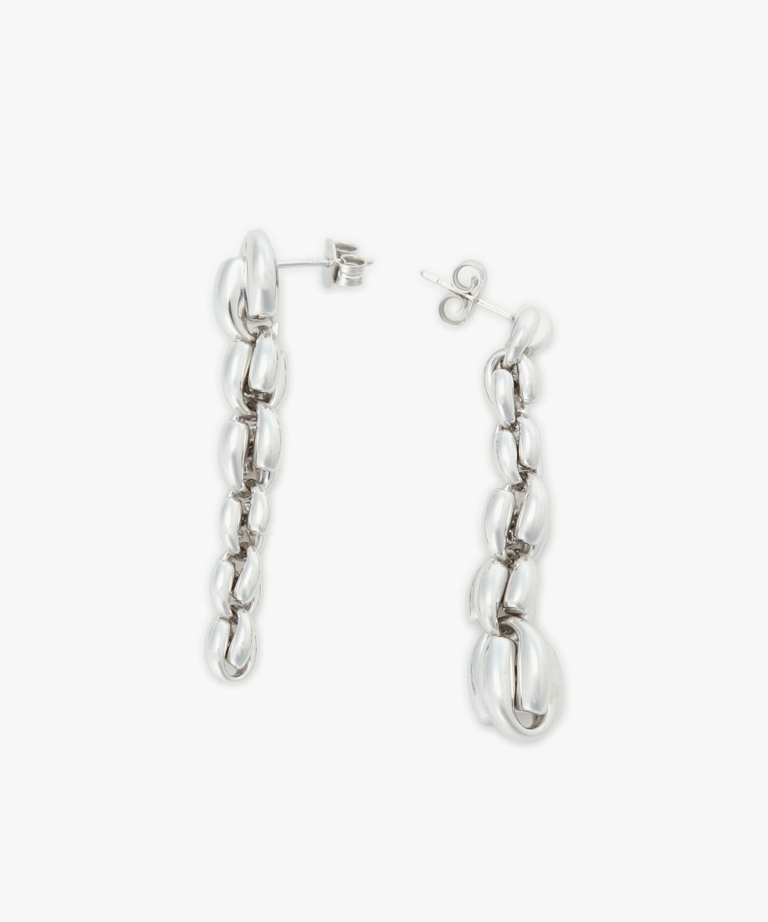 H925 チェーン ピアス "Iconic − Hollow Silver Chain"