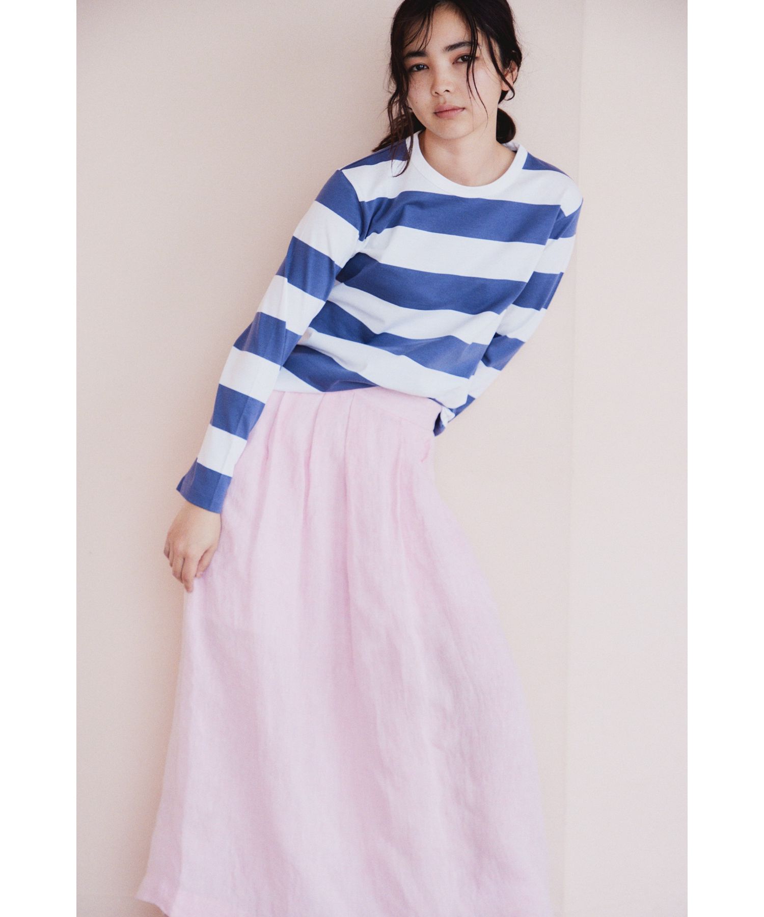 リネン スカート "Cerise"