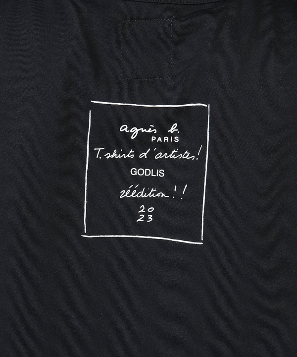 コットン プリント 半袖 アーティスト Tシャツ "Godlis"